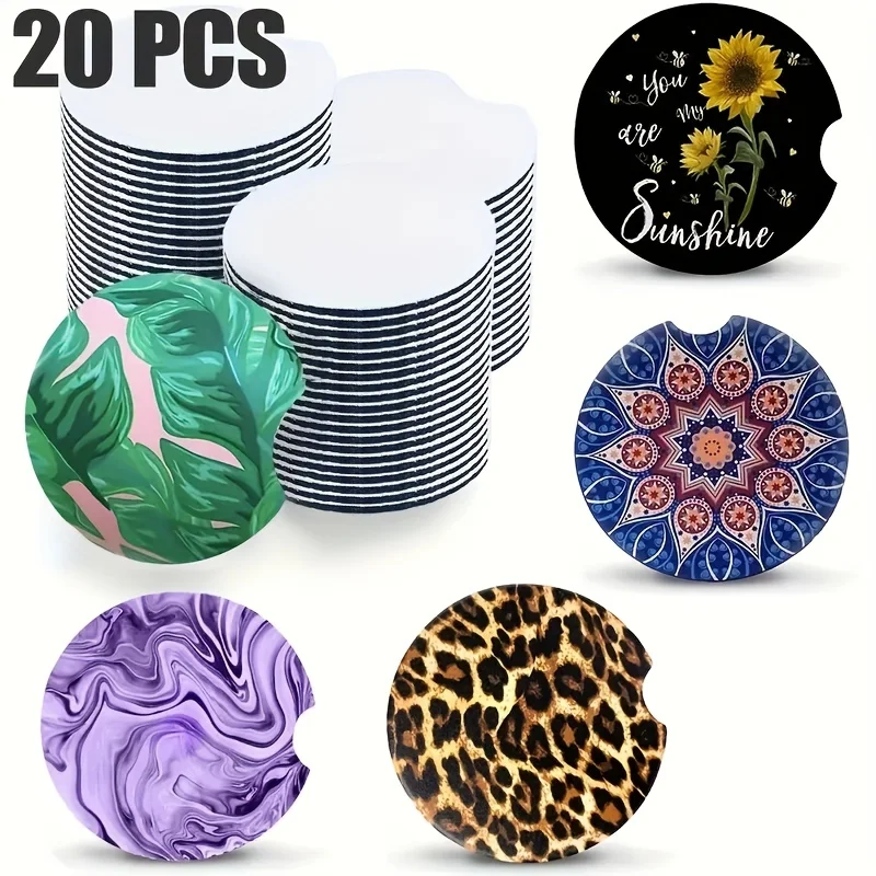Coaster Sublimation Blank - 승화 블랭크 자동차 컵 받침, 열