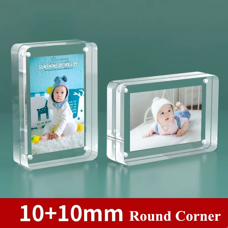 Photo Acrylic Block - 양면 마그네틱 포토 그림 블록 프레임,