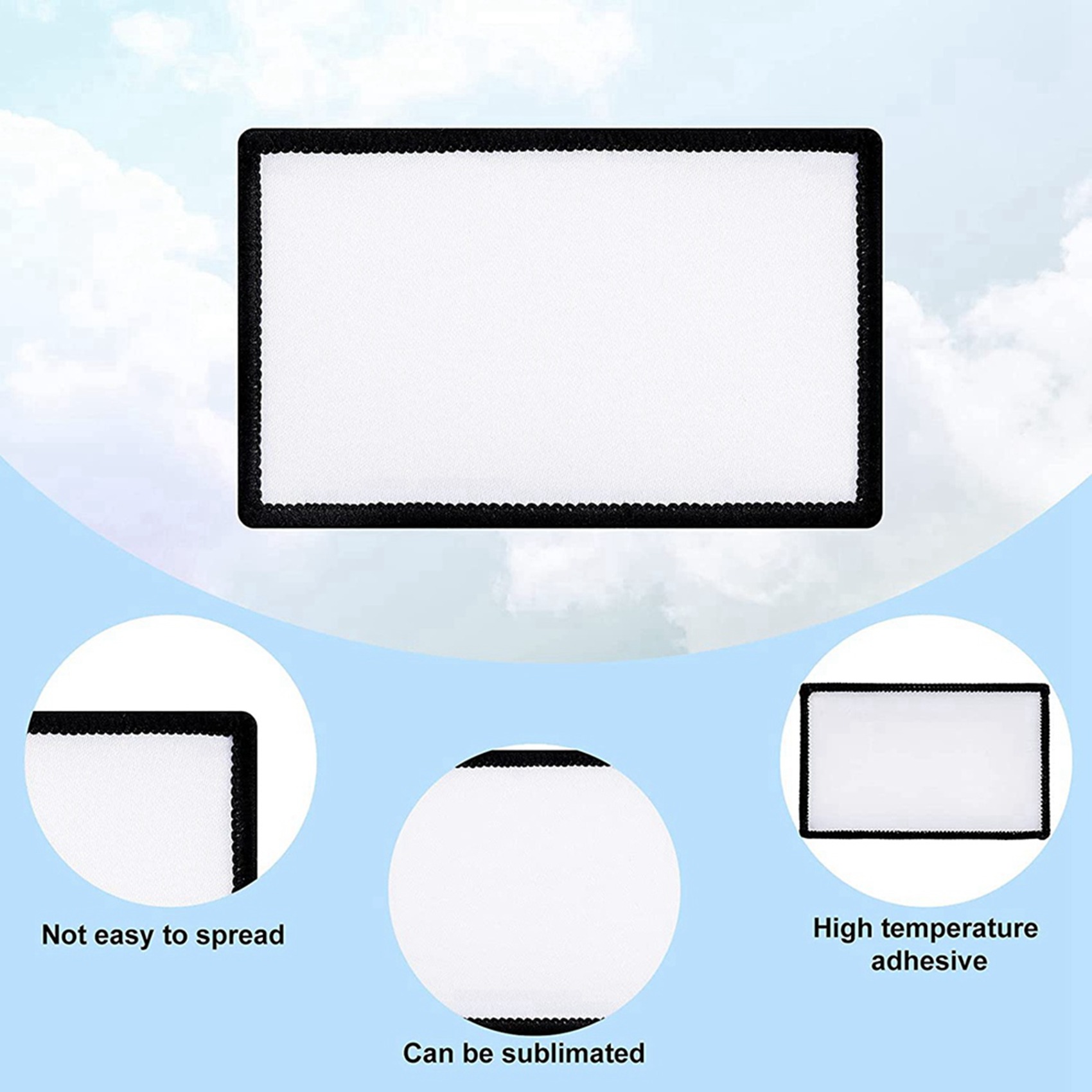 Hat Sublimation Blank - 42개 승화 패치 빈 패브릭 다림질