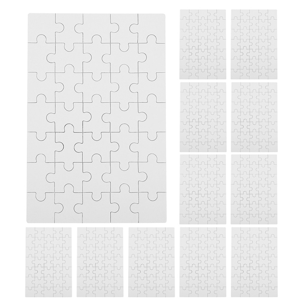Puzzle Blank White - 12Pcs 빈 승화 퍼즐 조각 DIY