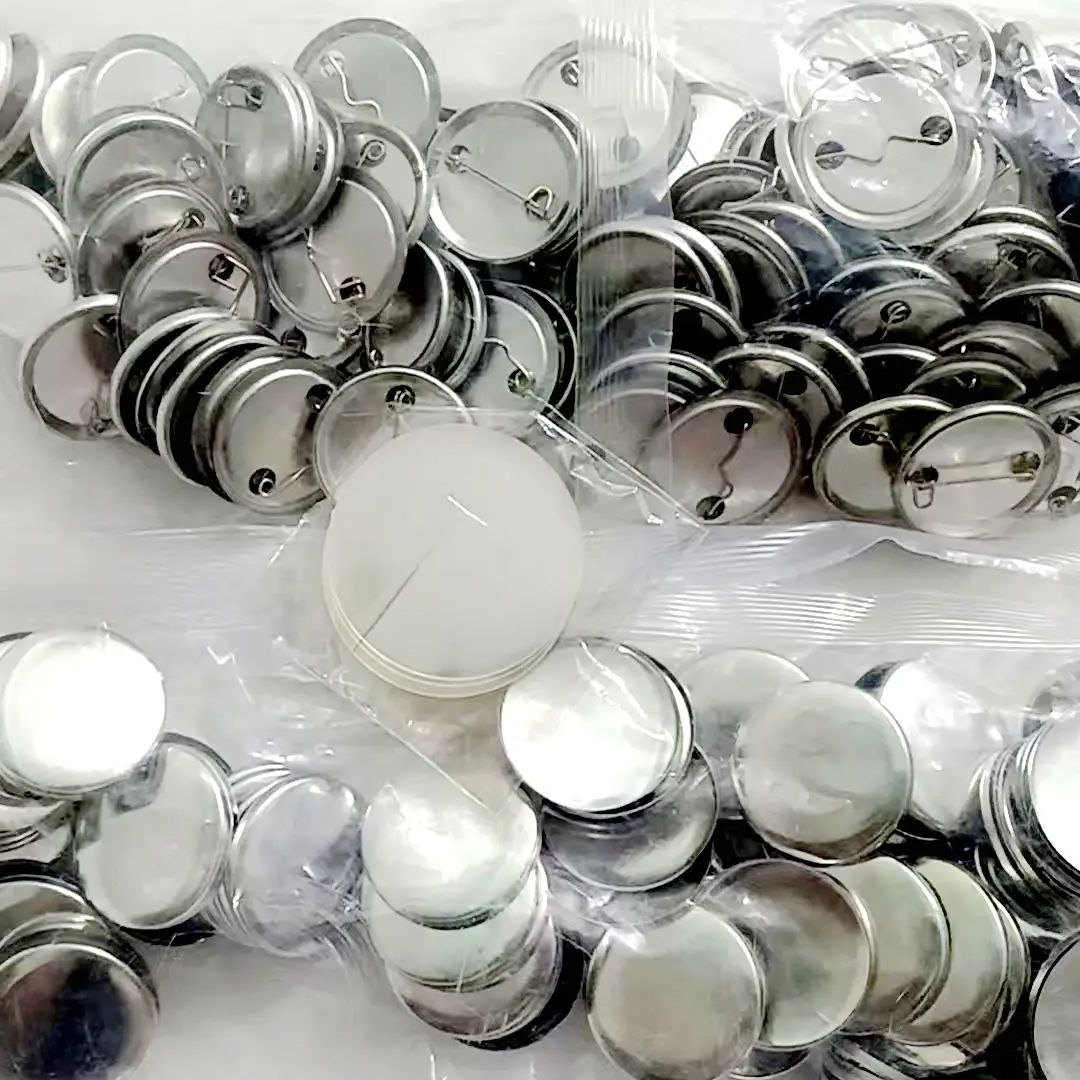 Button Badge Blank - 1000개 25mm/32mm/37mm 금속 뒷면 무광 틴