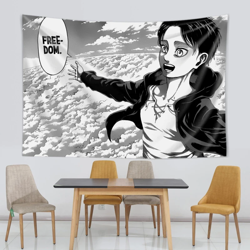 Canvas Wrap Ready - Eren Yeager Freedom 만화 포스터 벽