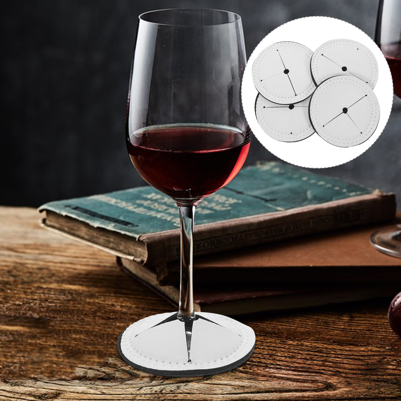 Coaster Sublimation Blank - 4개입 승화컵 코스터 열전사 DIY 블랭크