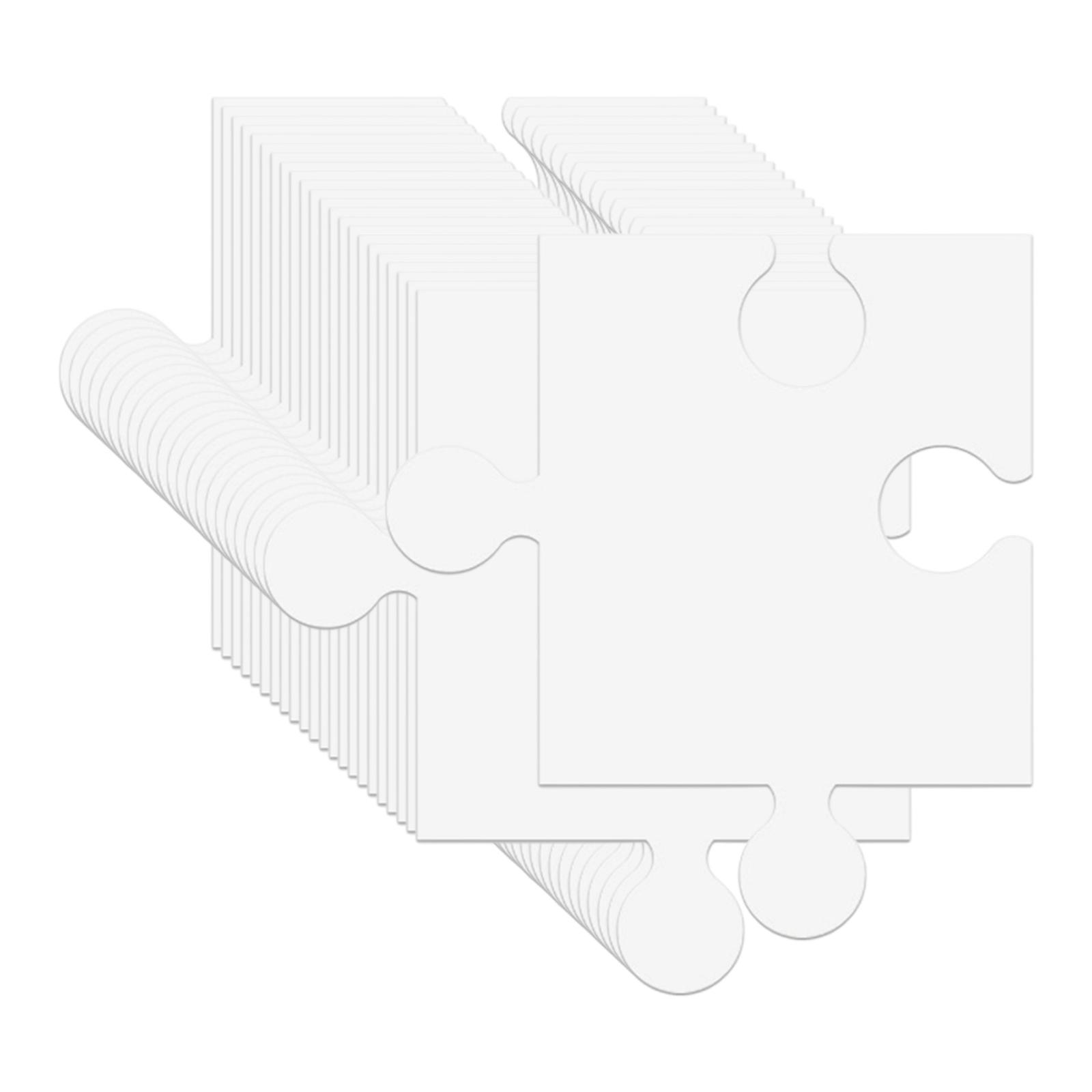 Puzzle Blank White - 24개 흰색 판지 빈 직소 퍼즐