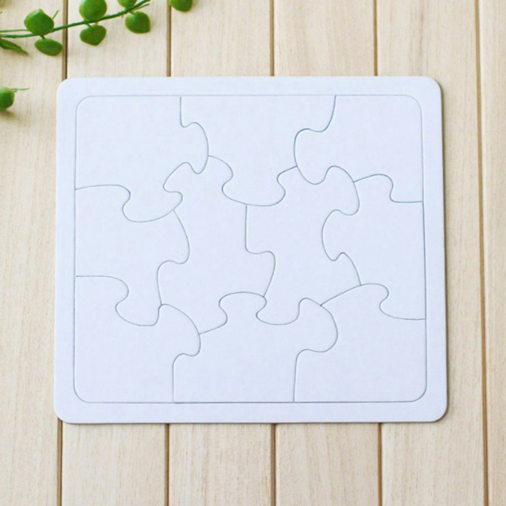 Puzzle Blank White - 4Pcs 색칠 공부 빈 퍼즐 세트