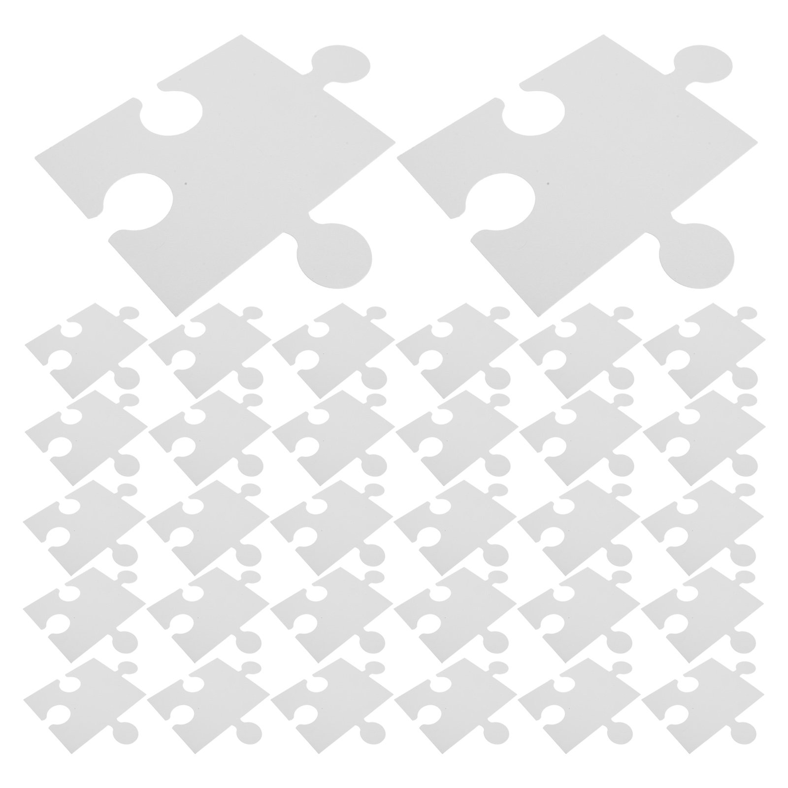 Puzzle Blank White - 60Pcs 대형 빈 흰색 퍼즐 조각
