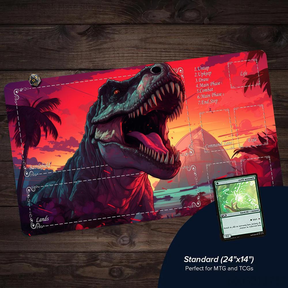 네온 감성 공룡 테마 MTG 플레이매트 매직 카드 배틀 - Door Mat Blank 리뷰 및 가격
