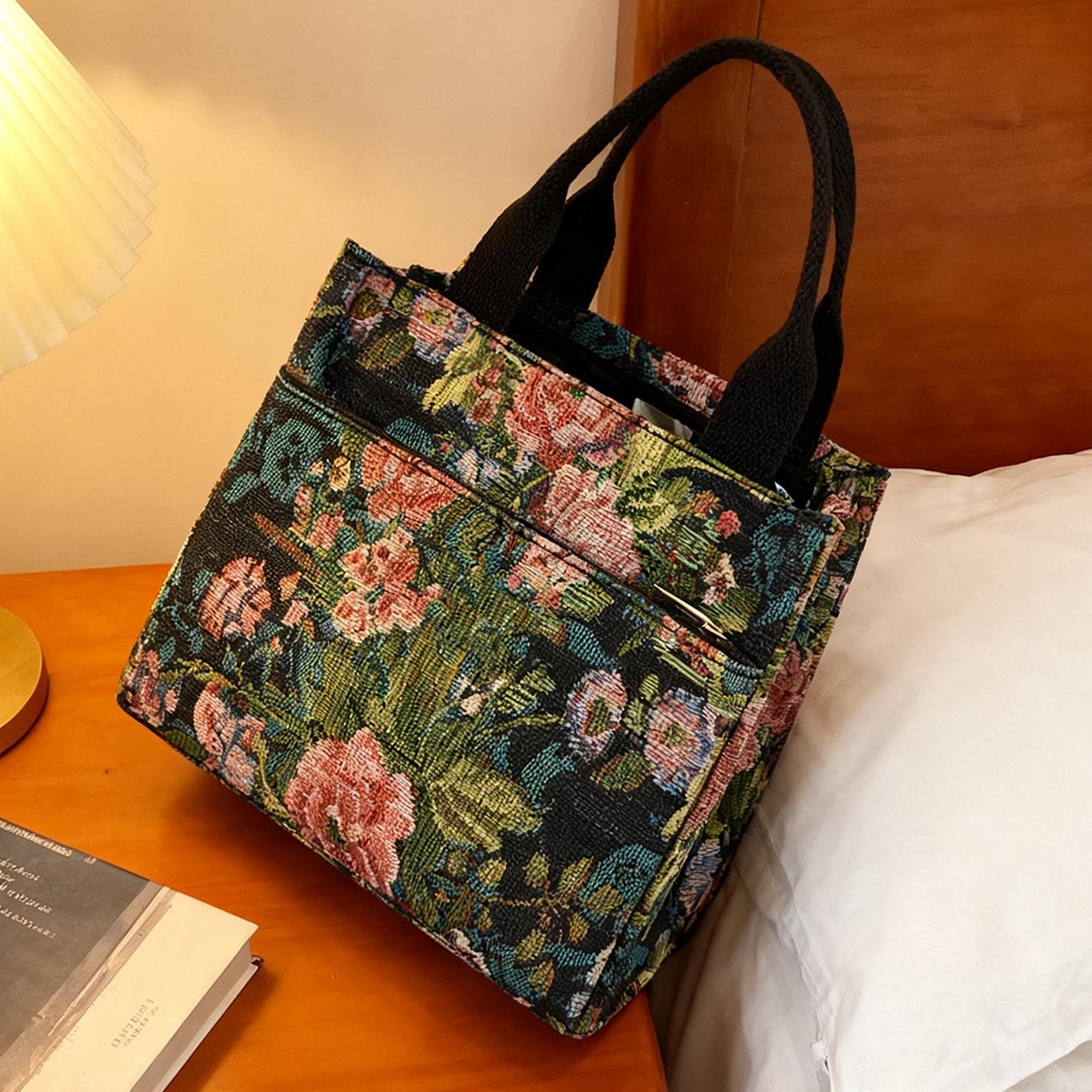 단열 도시락 가방 꽃무늬 방수 도시락 가방 여성용 직장 - Tote Bag Sublimation 리뷰 및 가격