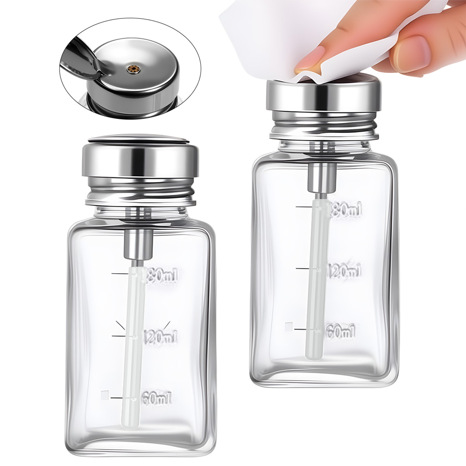 180ml 네일 글라스 병 프레스형 알코올 병 네일 리 - Water Bottle Blank 리뷰 및 가격