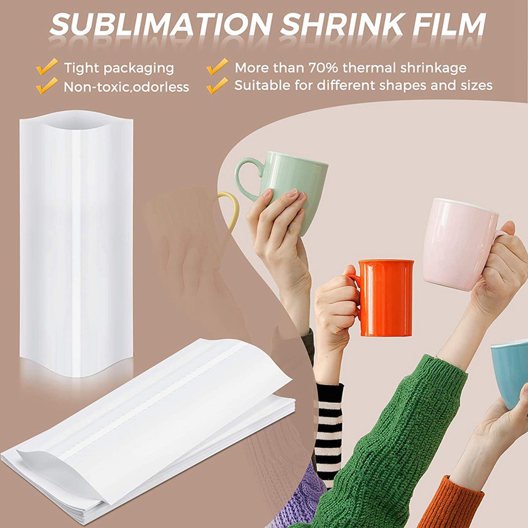 N09R-140개 승화 수축 필름 5X10 인치 열전사 - Sublimation Mug White 리뷰 및 가격