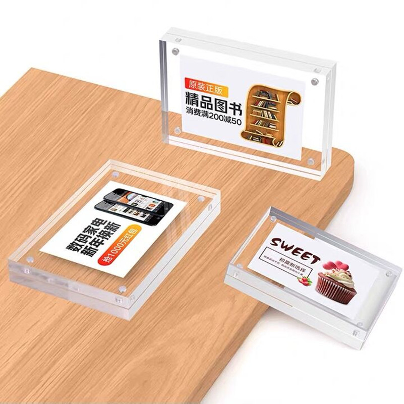 90x55mm 자기 아크릴 가격 라벨 카드 홀더 메뉴  - Photo Acrylic Block 리뷰 및 가격