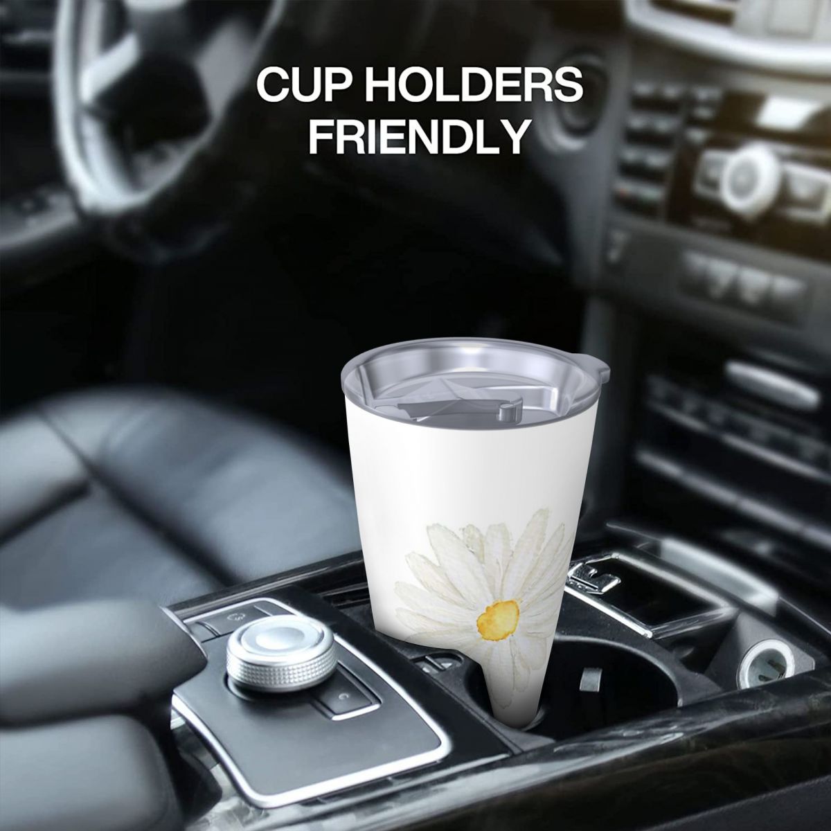 핸드페인팅 작은 흰색 데이지 수채화 스테인리스 스틸 텀 - Tumbler 20Oz White 리뷰 및 가격