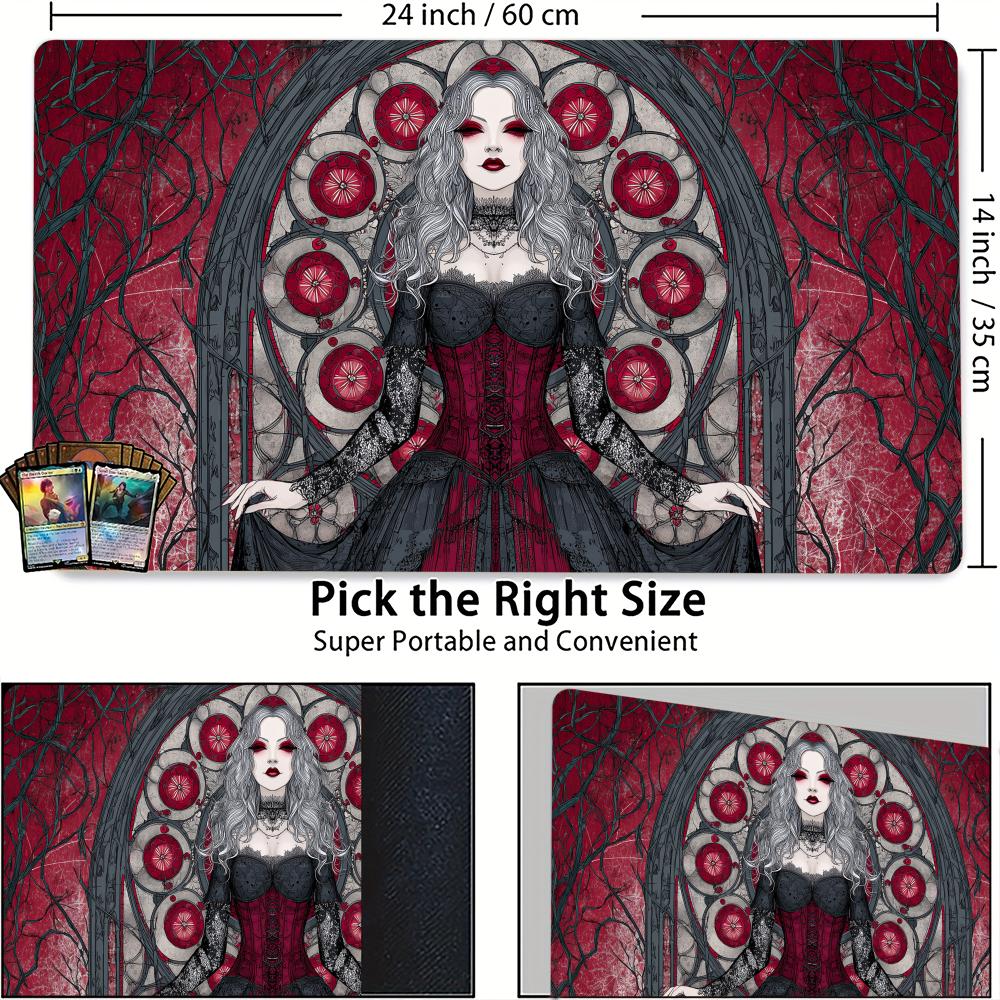 고딕풍 여성 뱀파이어 TCG 플레이매트, 스티치 마감  - Door Mat Blank 리뷰 및 가격