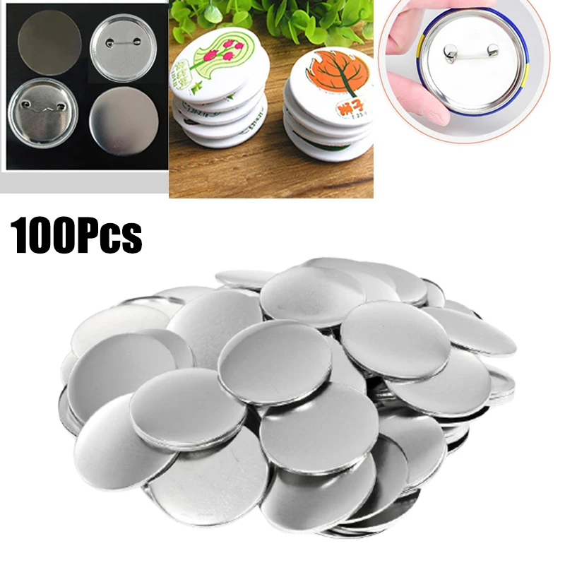 100개 빈 배지 핀 버튼 제작 부품 가정용품 DIY  - Button Badge Blank 리뷰 및 가격