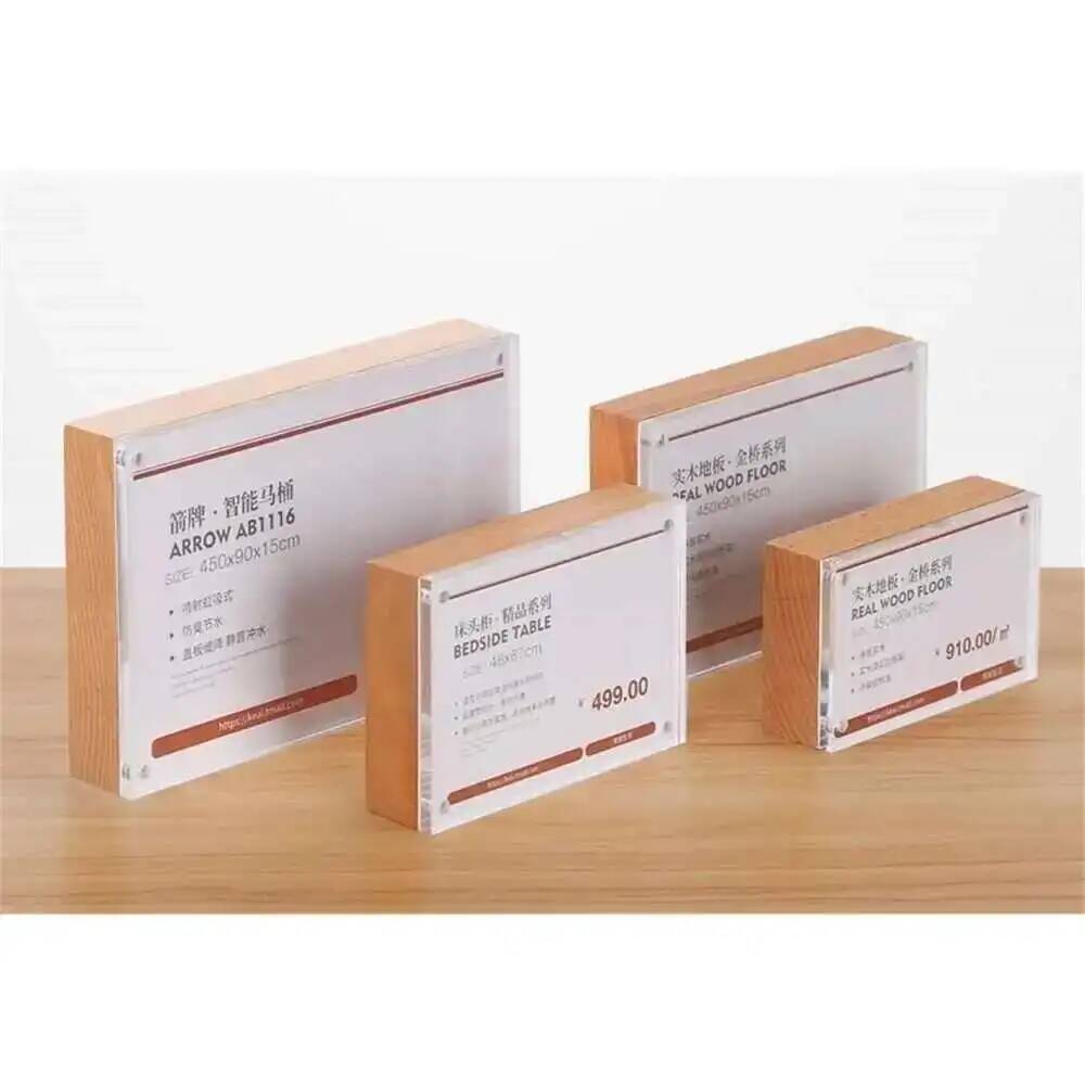 책상 가격 카드 디스플레이 자기 단단한 나무 블록 프레 - Photo Acrylic Block 리뷰 및 가격