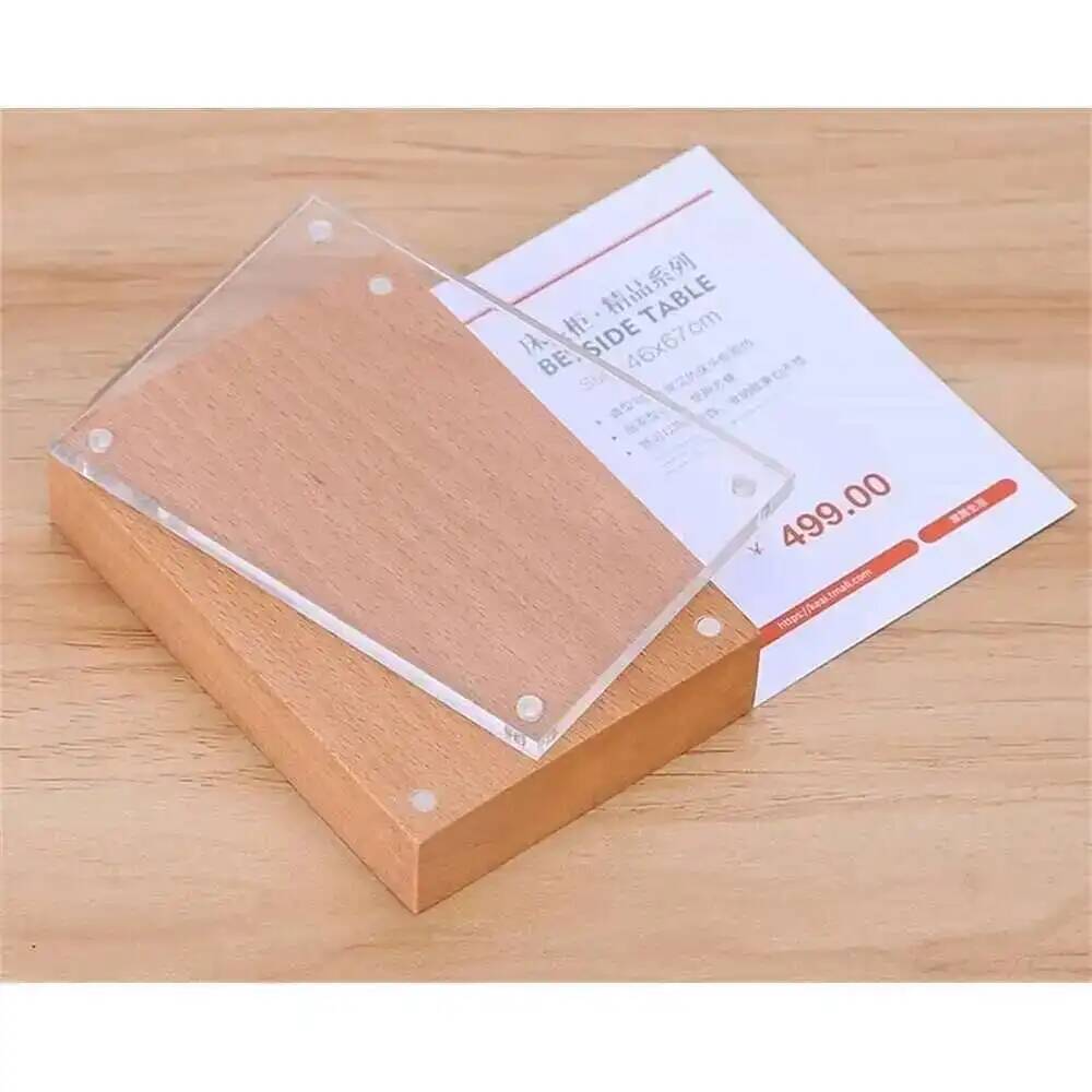 책상 가격 카드 디스플레이 자기 단단한 나무 블록 프레 - Photo Acrylic Block 리뷰 및 가격