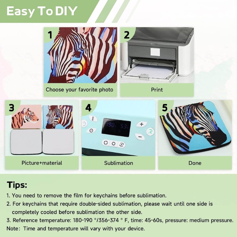 DIY 메이크업 가방용 하트 키체인 세트, MDF 승화 - Mouse Pad Blank Sublimation 리뷰 및 가격