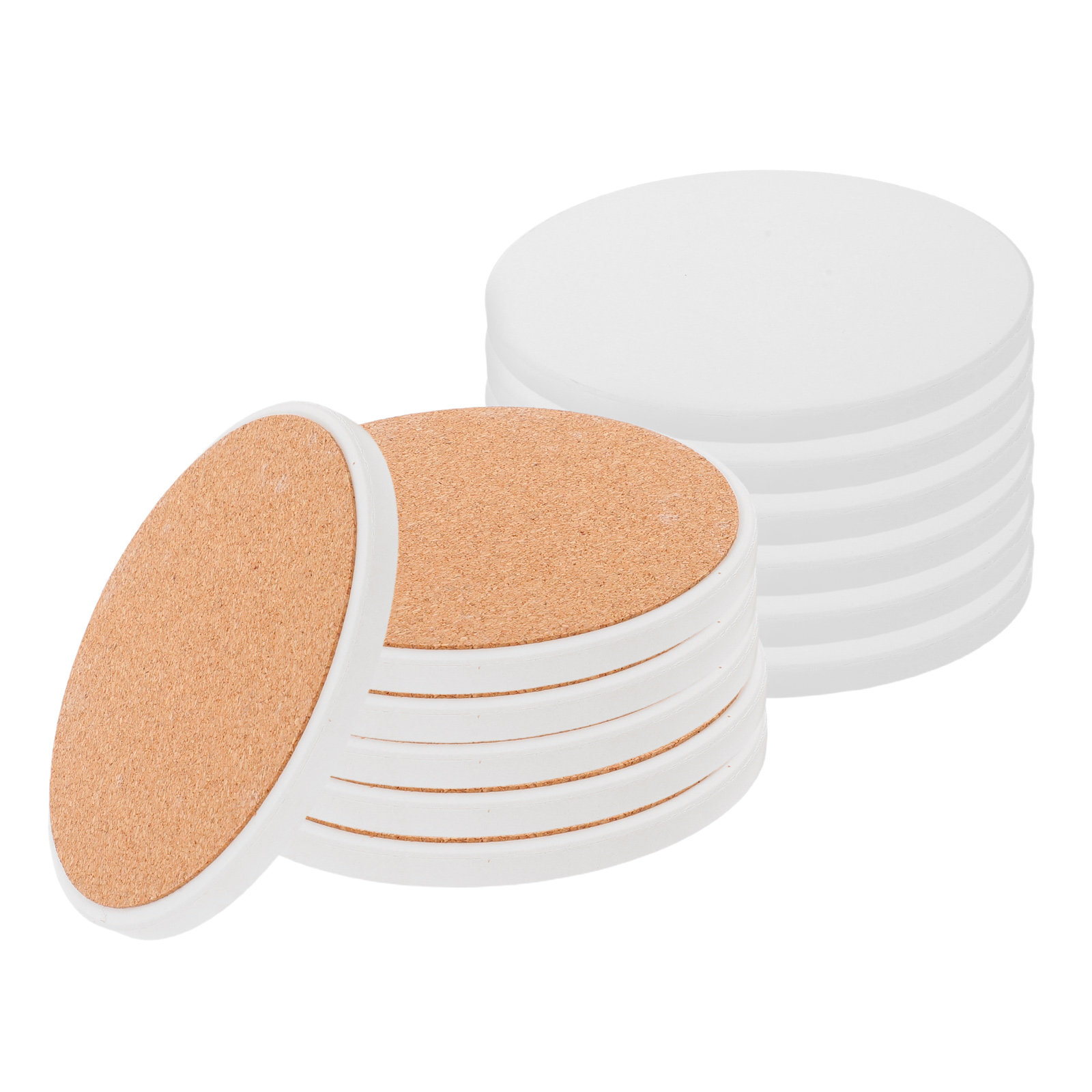 12Pcs 크리 에이 티브 음료 컵 받침 흰색 라운드  - Coaster Sublimation Blank 리뷰 및 가격