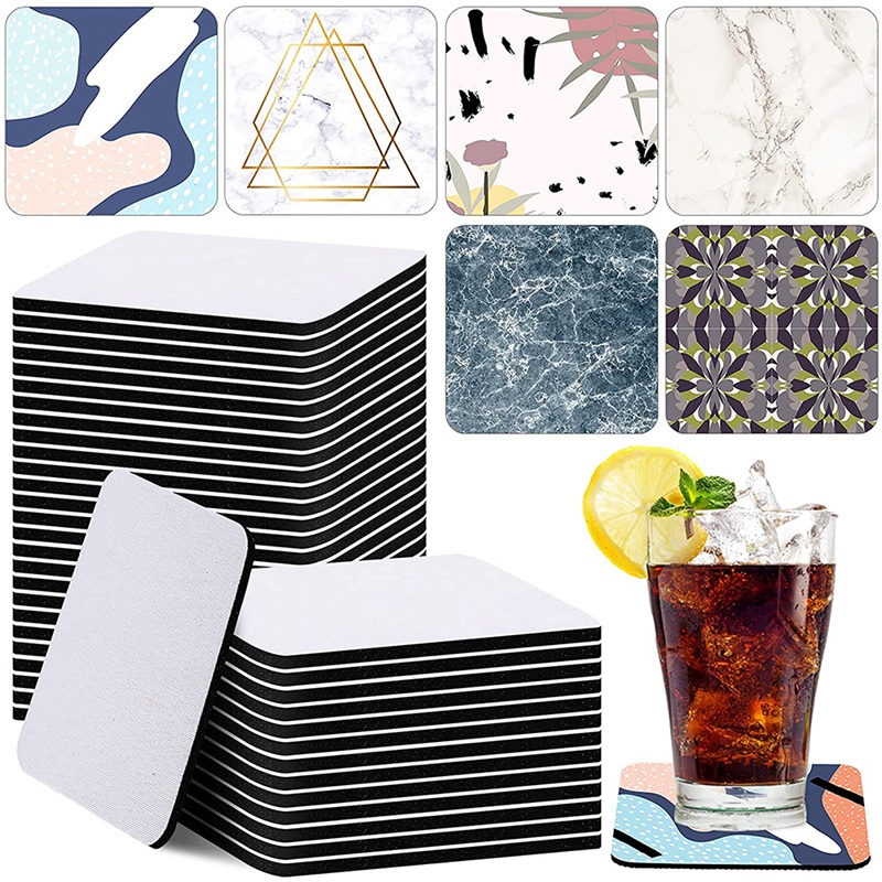35 조각 사각형 승화 코스터 승화 블랭크 컵 매트 블 - Coaster Sublimation Blank 리뷰 및 가격