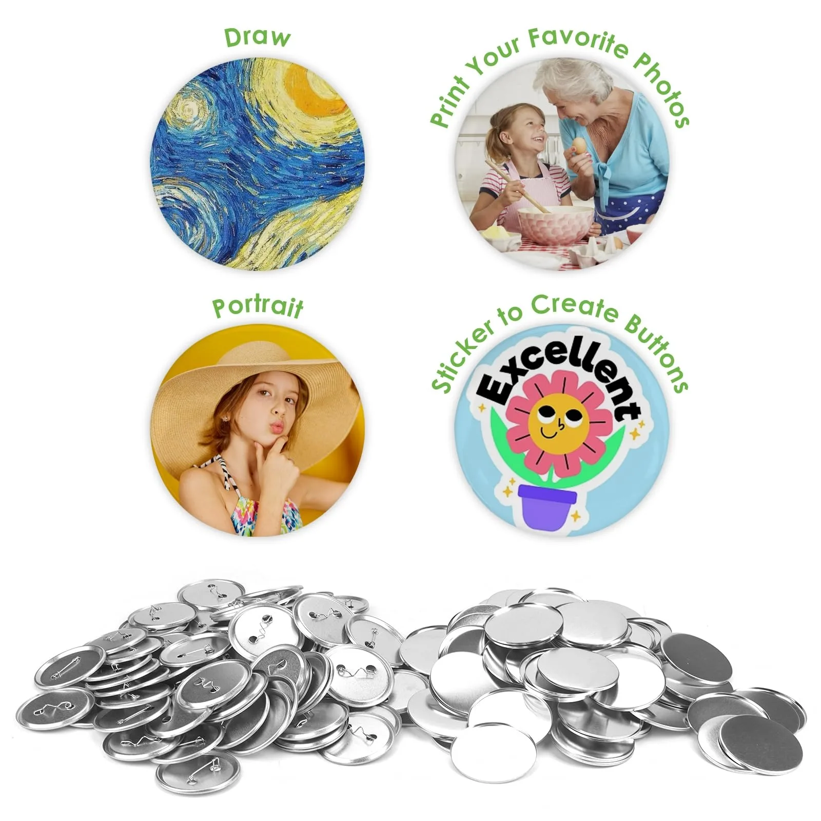 단추 메이커 기계용 빈 단추 제작 용품, 원형 배지 부 - Button Badge Blank 리뷰 및 가격