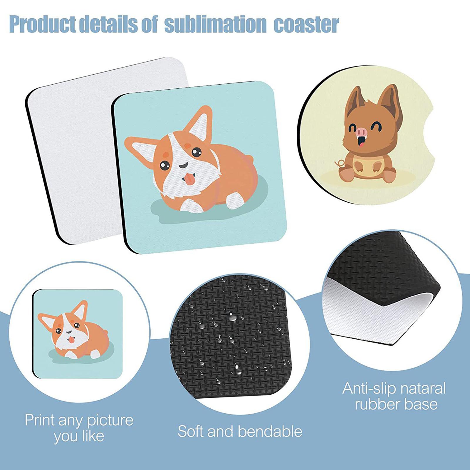 40개 승화형 컵 코스터 프린터용 빈 프린팅 블랭크 열 - Coaster Sublimation Blank 리뷰 및 가격