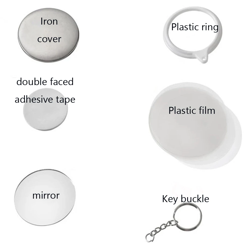 새로운 100PCS 열쇠 고리 거울 빈 배지 단추 핀  - Button Badge Blank 리뷰 및 가격