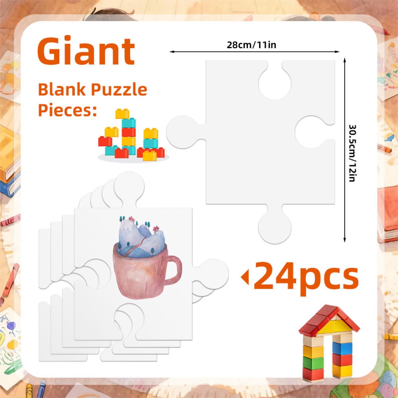 24개입 흰색 판지 빈 직소 퍼즐 12.01인치x11. - Puzzle Blank White 리뷰 및 가격