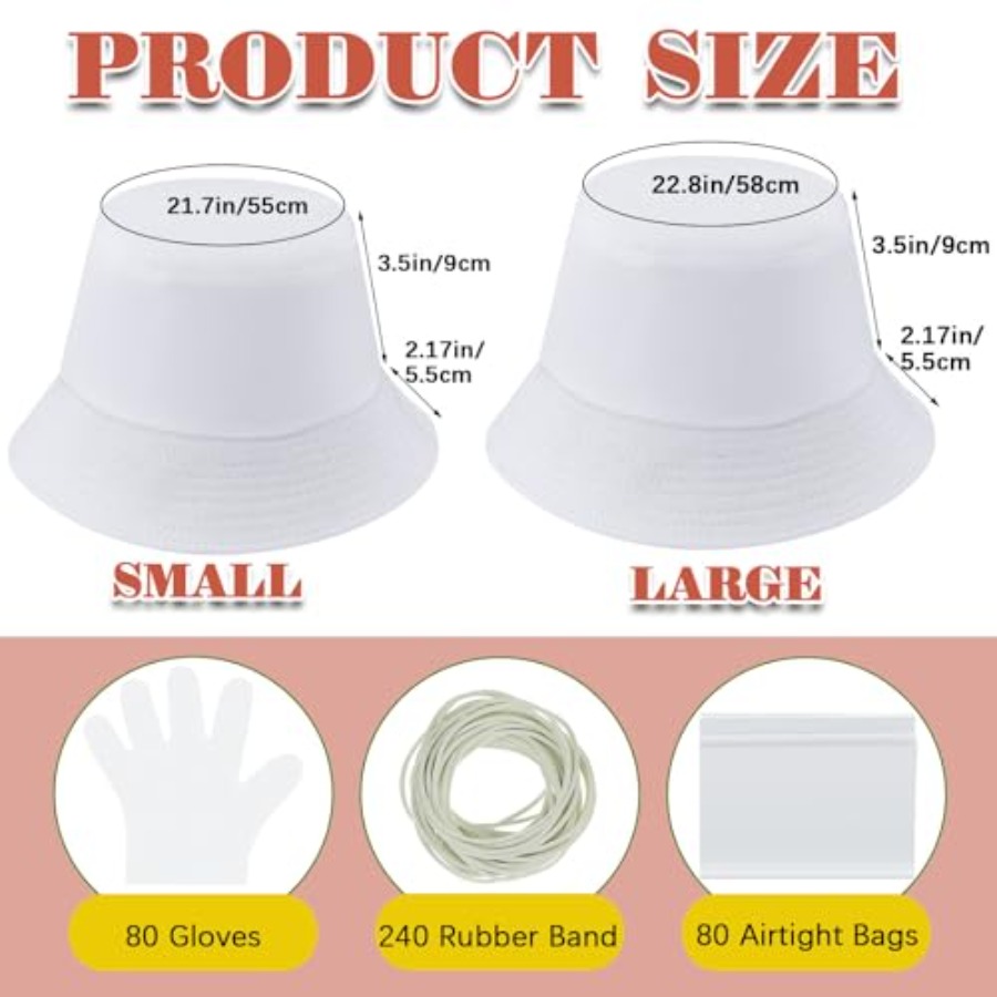 흰색 면 버킷햇, 타이다이용 무지 햇빛 가리개, DIY - Hat Sublimation Blank 리뷰 및 가격