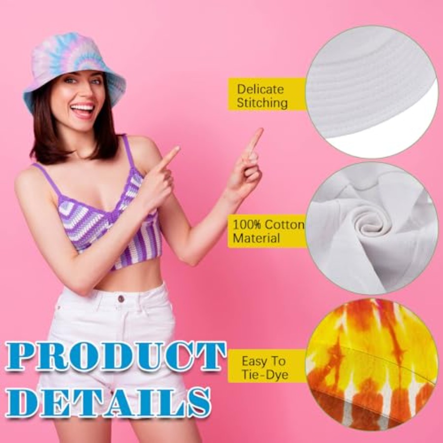 흰색 면 버킷햇, 타이다이용 무지 햇빛 가리개, DIY - Hat Sublimation Blank 리뷰 및 가격