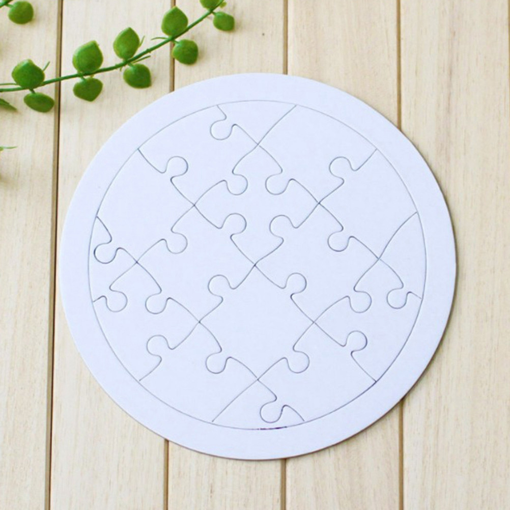 4Pcs 색칠 공부 빈 퍼즐 세트 어린이 DIY 종이  - Puzzle Blank White 리뷰 및 가격