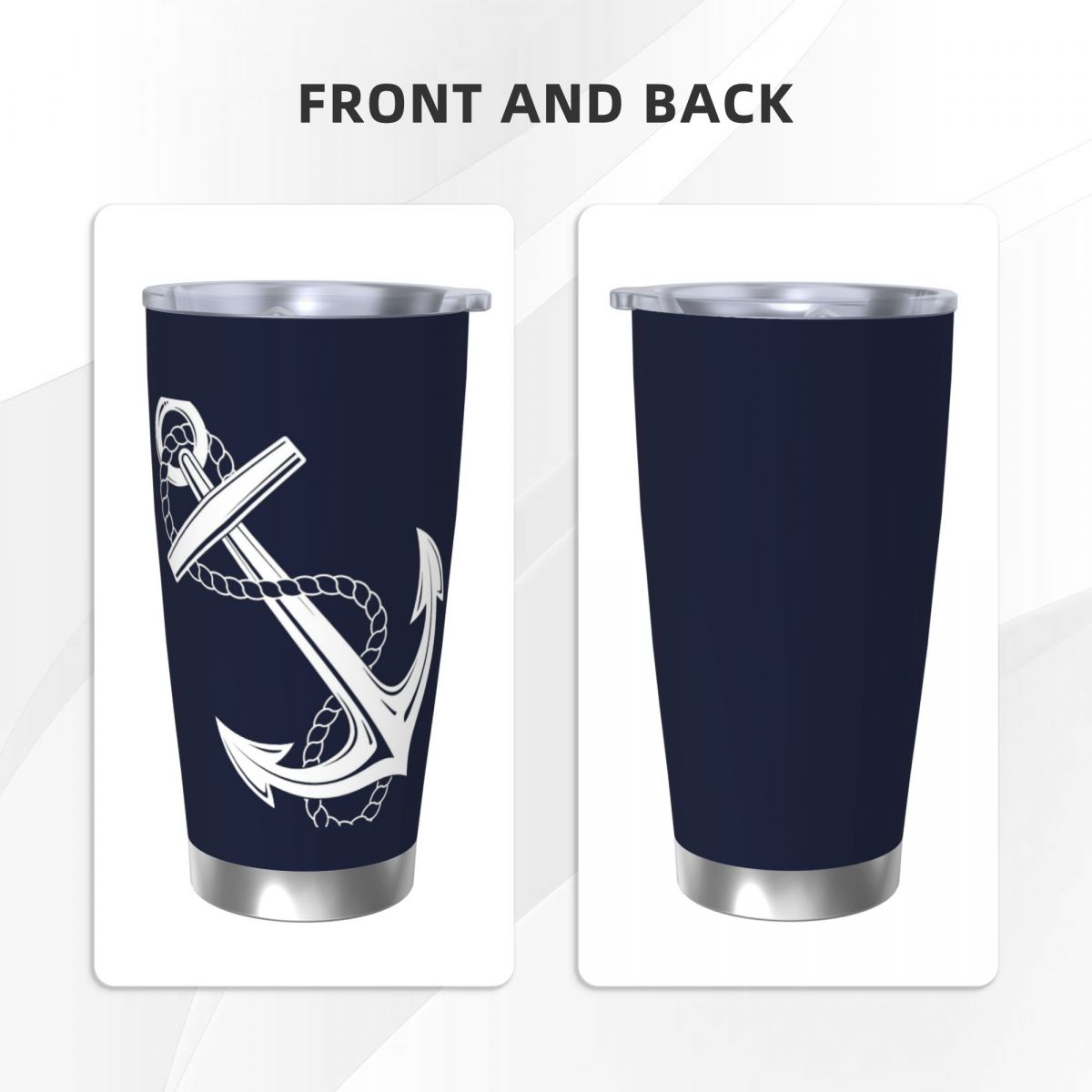 앵커 노티컬 화이트 & 네이비 스테인리스 스틸 텀블러  - Tumbler 20Oz White 리뷰 및 가격