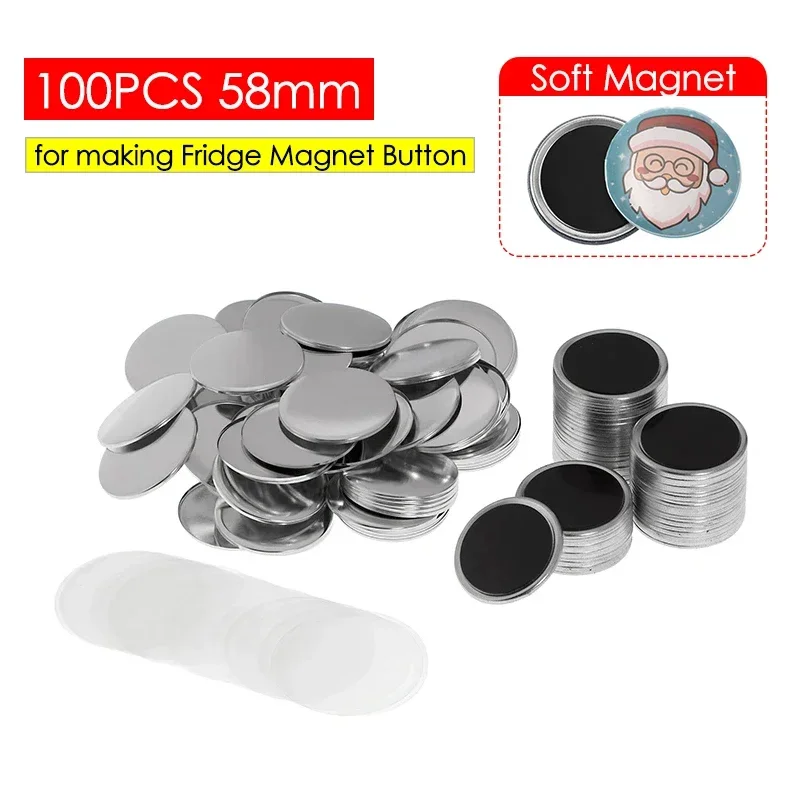 50/100PCS 25-75mm 자석 냉장고 배지 핀  - Button Badge Blank 리뷰 및 가격